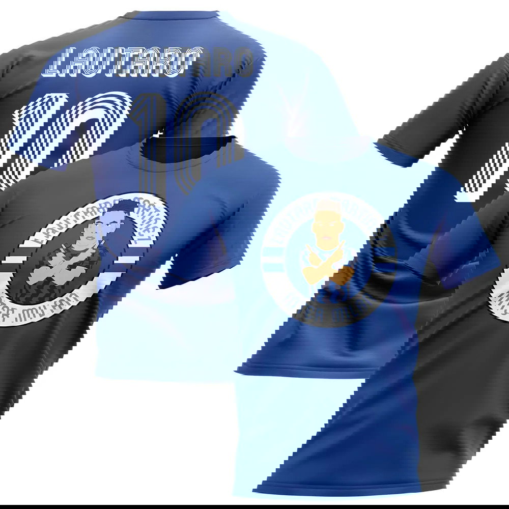 Lautaro Martínez Inter Milan Illustration T-Shirt (Royal)