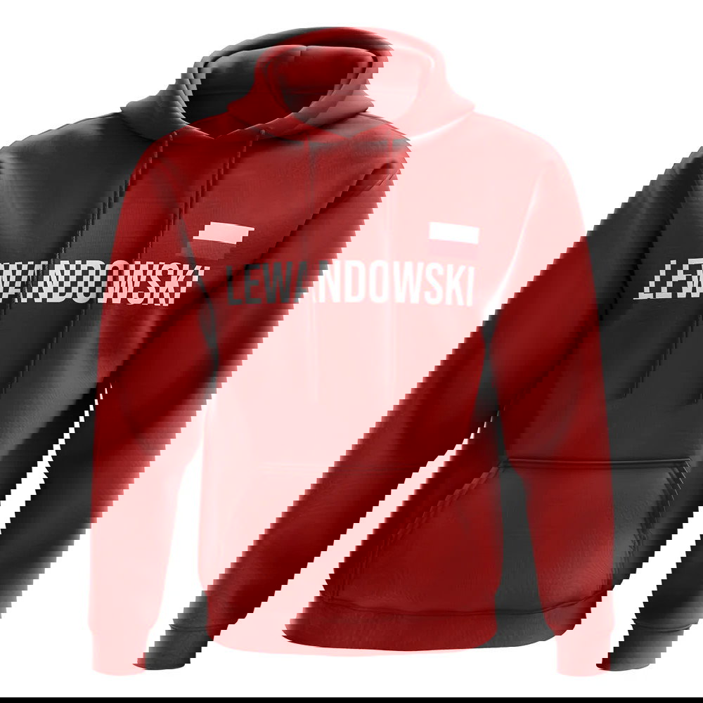 Robert Lewandowski Poland name hoody (red)