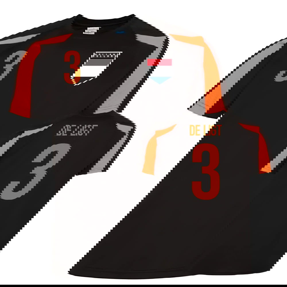 Matthjis De Ligt Holland Sports Training Jersey (Black)