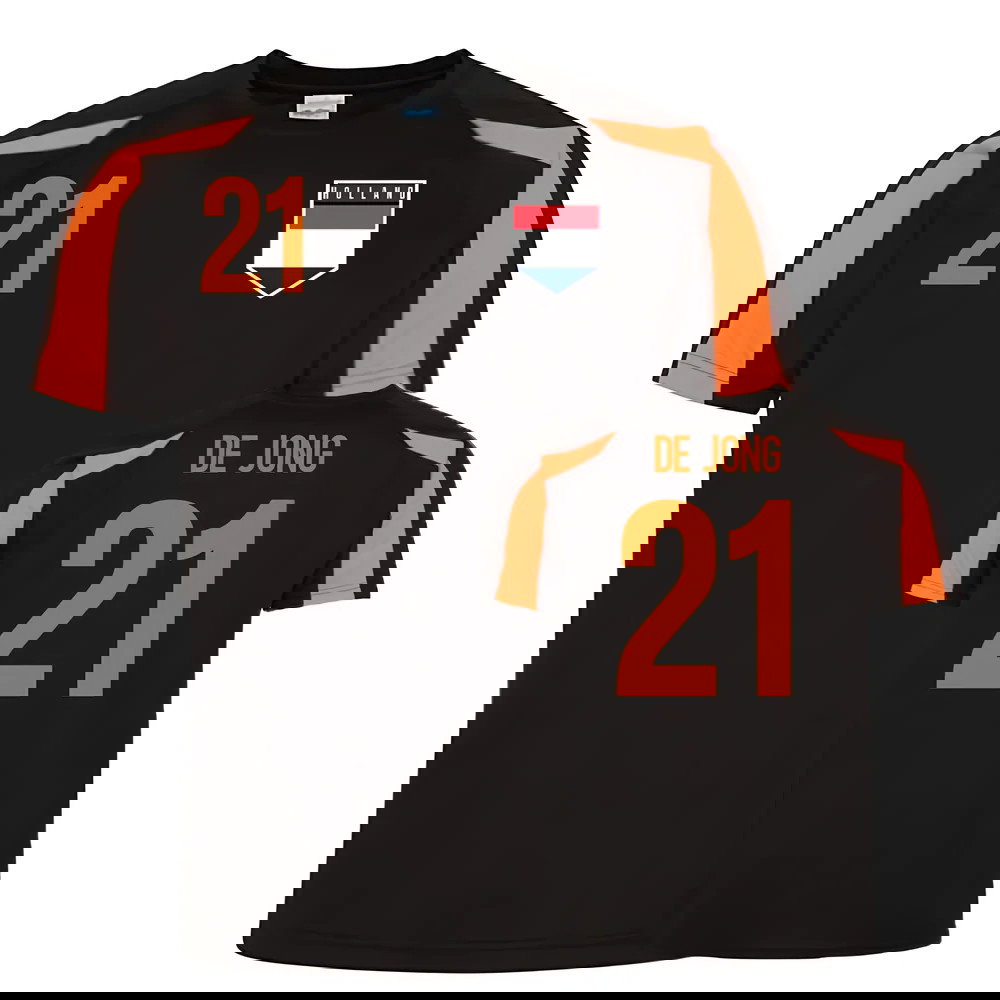 Frenkie De Jong Holland Sports Training Jersey (Black)