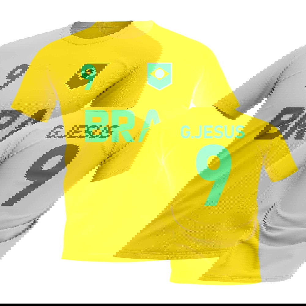 Gabriel Jesus Country Code Hero T-Shirt (Yellow)