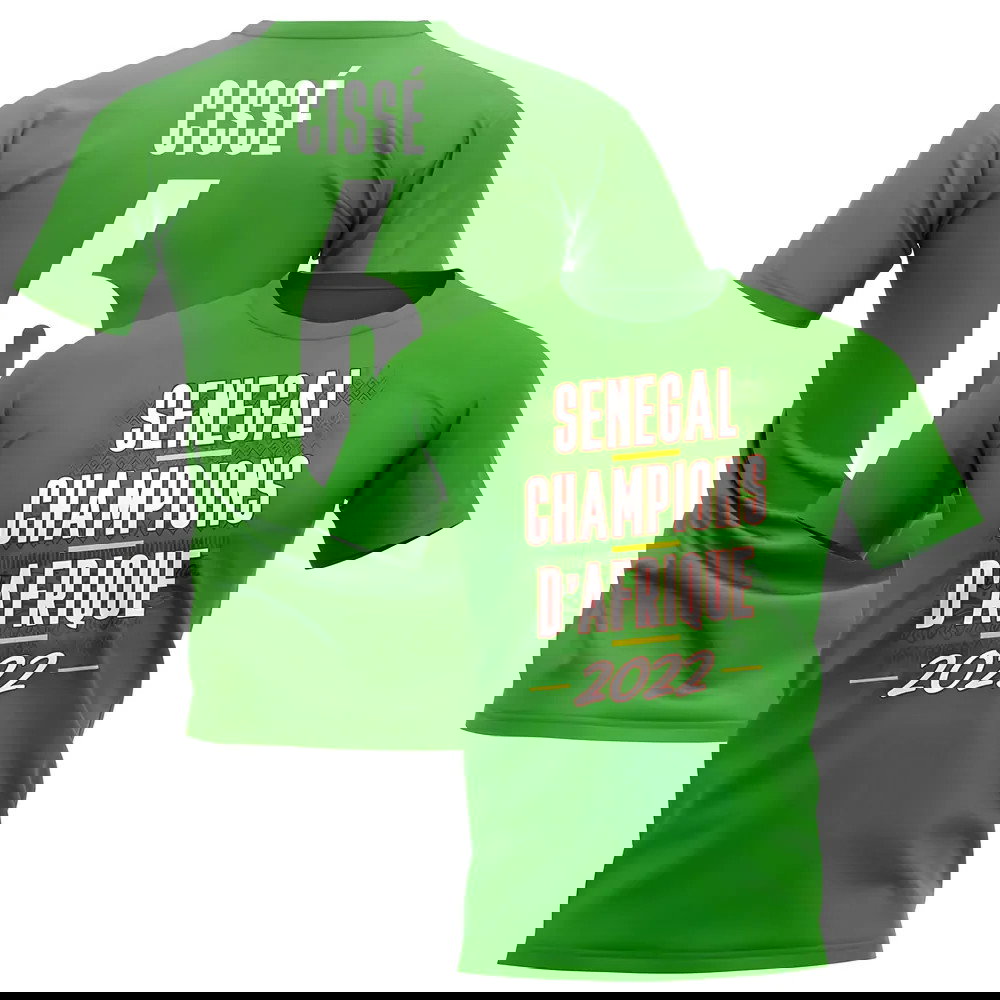 Aliou Cisse 2022 Senegal African Nations Winners Tee (Green)