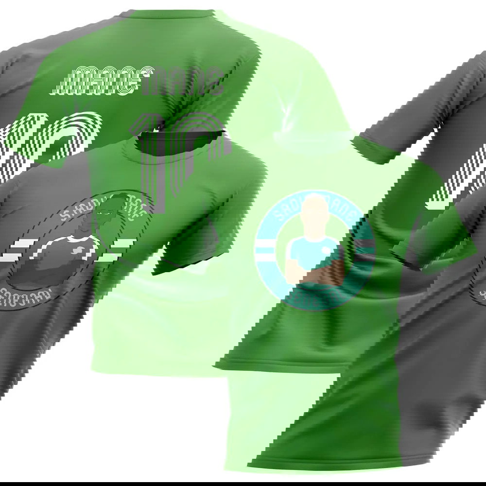 Sadio Mane Senegal Illustration T-Shirt (Green)