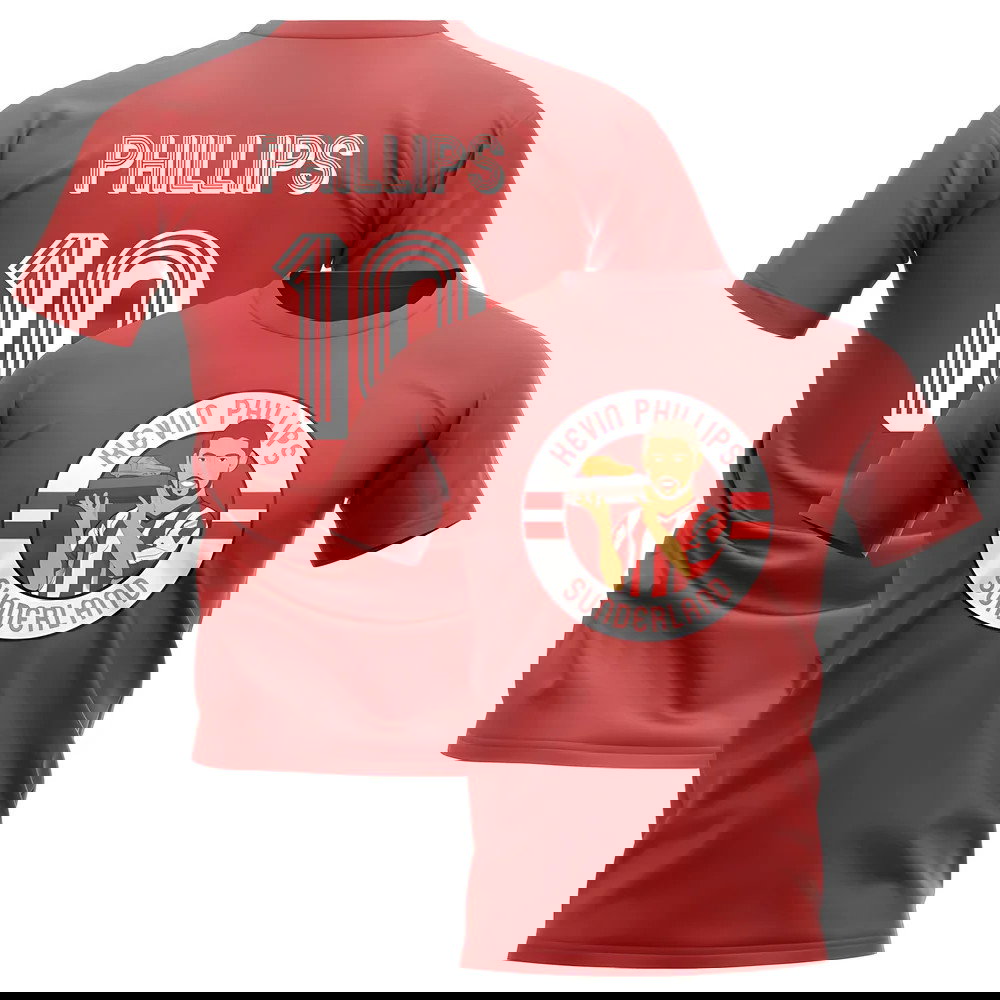 Kevin Phillips Sunderland Illustration T-Shirt (Red)