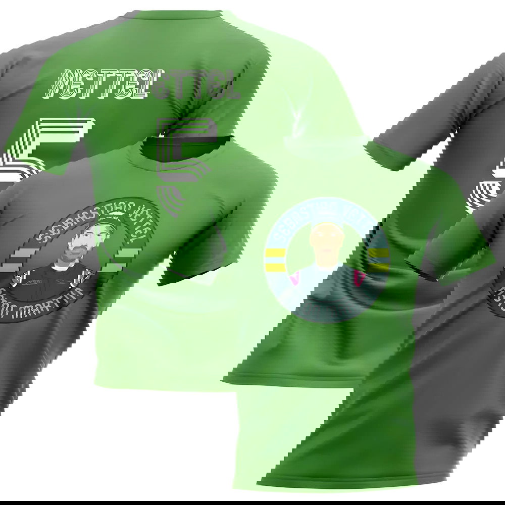 Sebastian Vettel Illustration T-Shirt (Green)