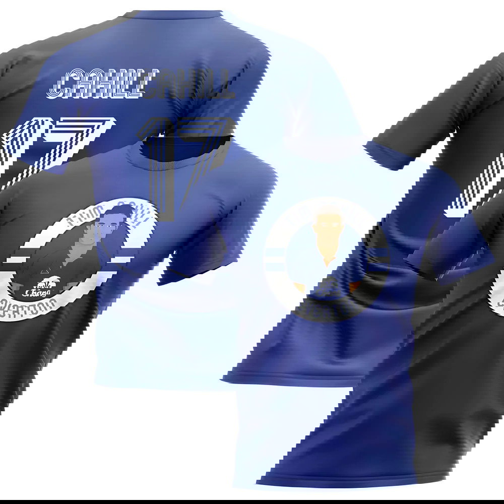 Tim Cahill Everton Illustration T-Shirt (Blue)