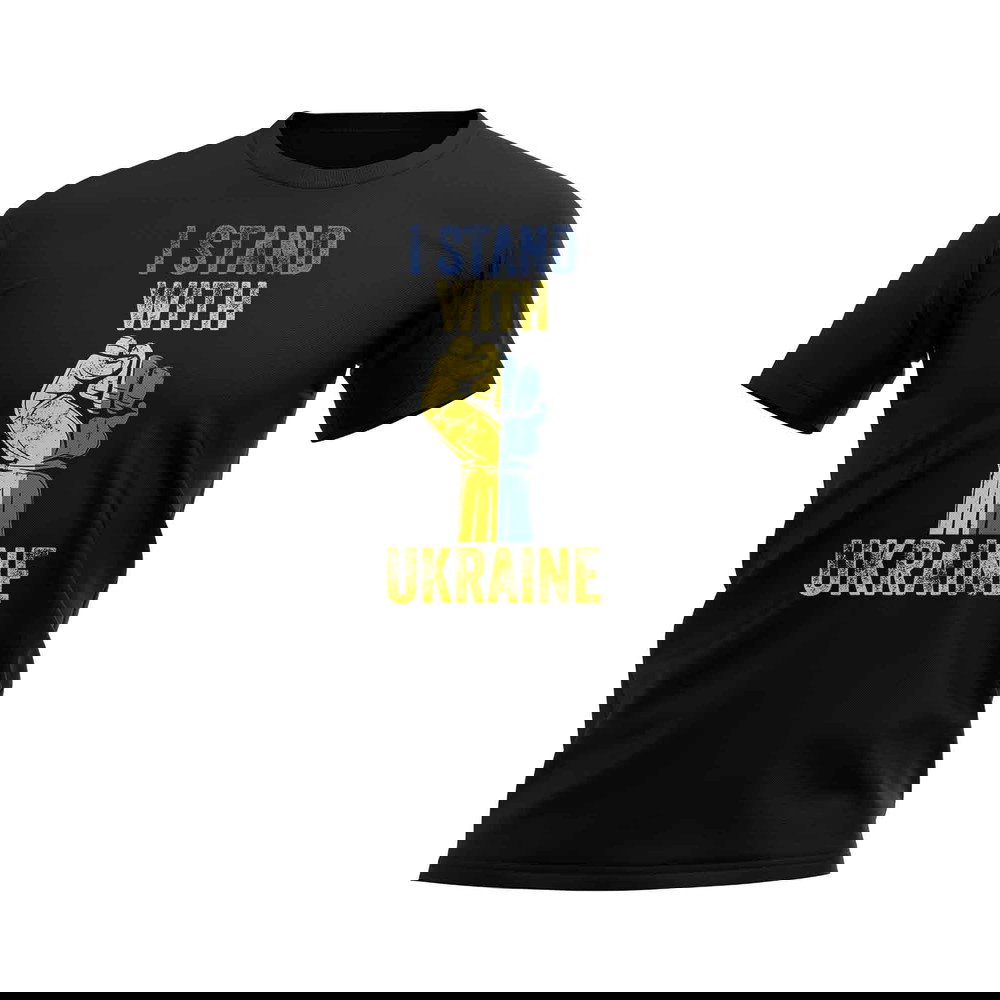 I Stand With Ukraine FIST T-Shirt (Black)