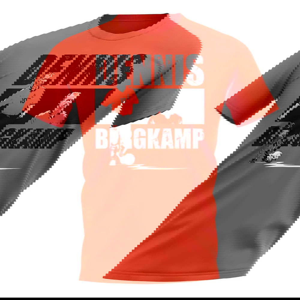 Dennis Bergkamp Player Collage T-Shirt (Orange)