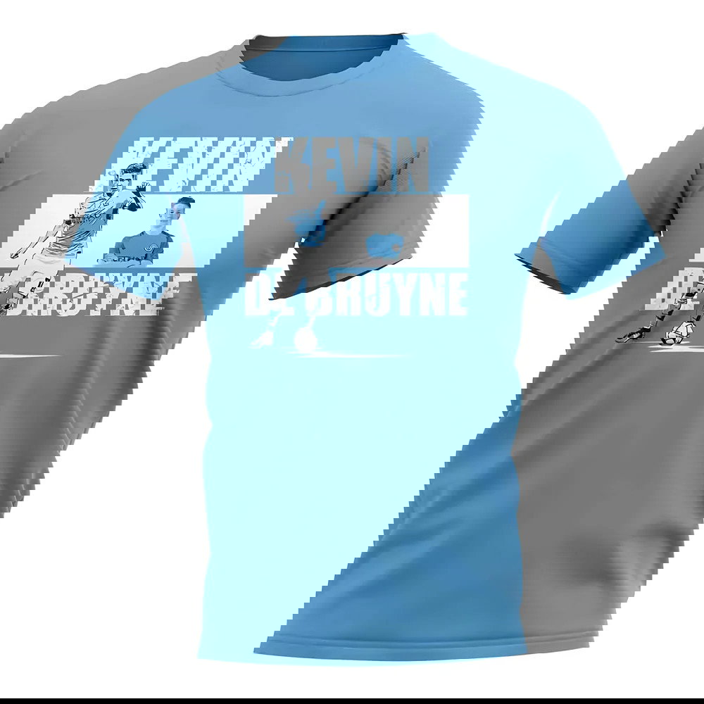 Kevin De Bruyne Player Collage T-Shirt (Sky Blue)