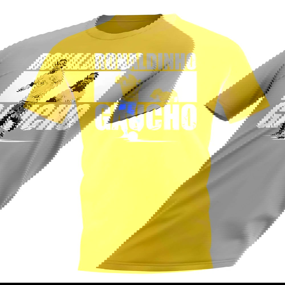 Ronaldinho Player Collage T-Shirt (Yellow)