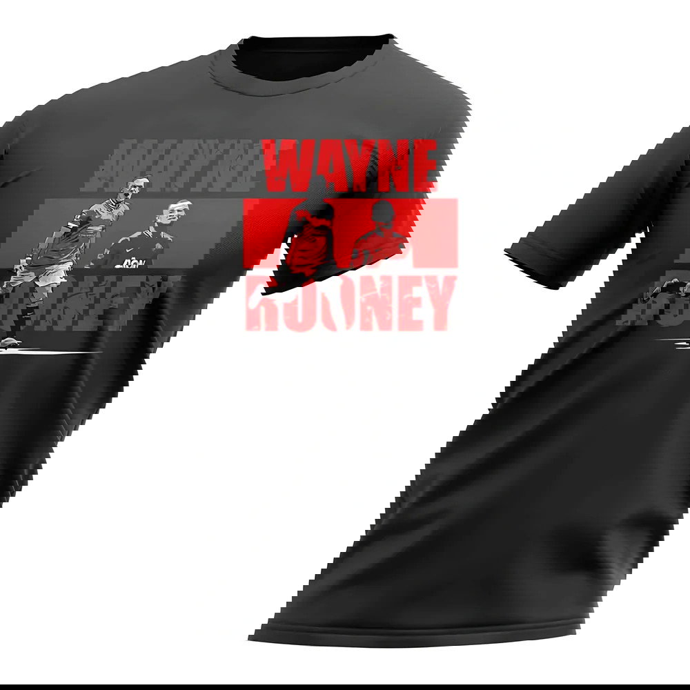 Wayne Rooney Player Collage T-Shirt (Black)