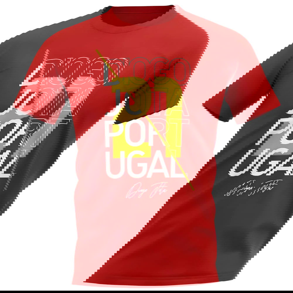 Diogo Jota Portugal Graphic Signature T-Shirt (Red)