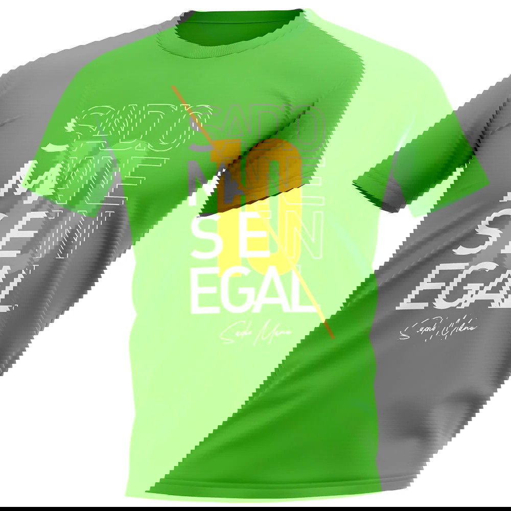 Sadio Mane Senegal Graphic Signature T-Shirt (Green)