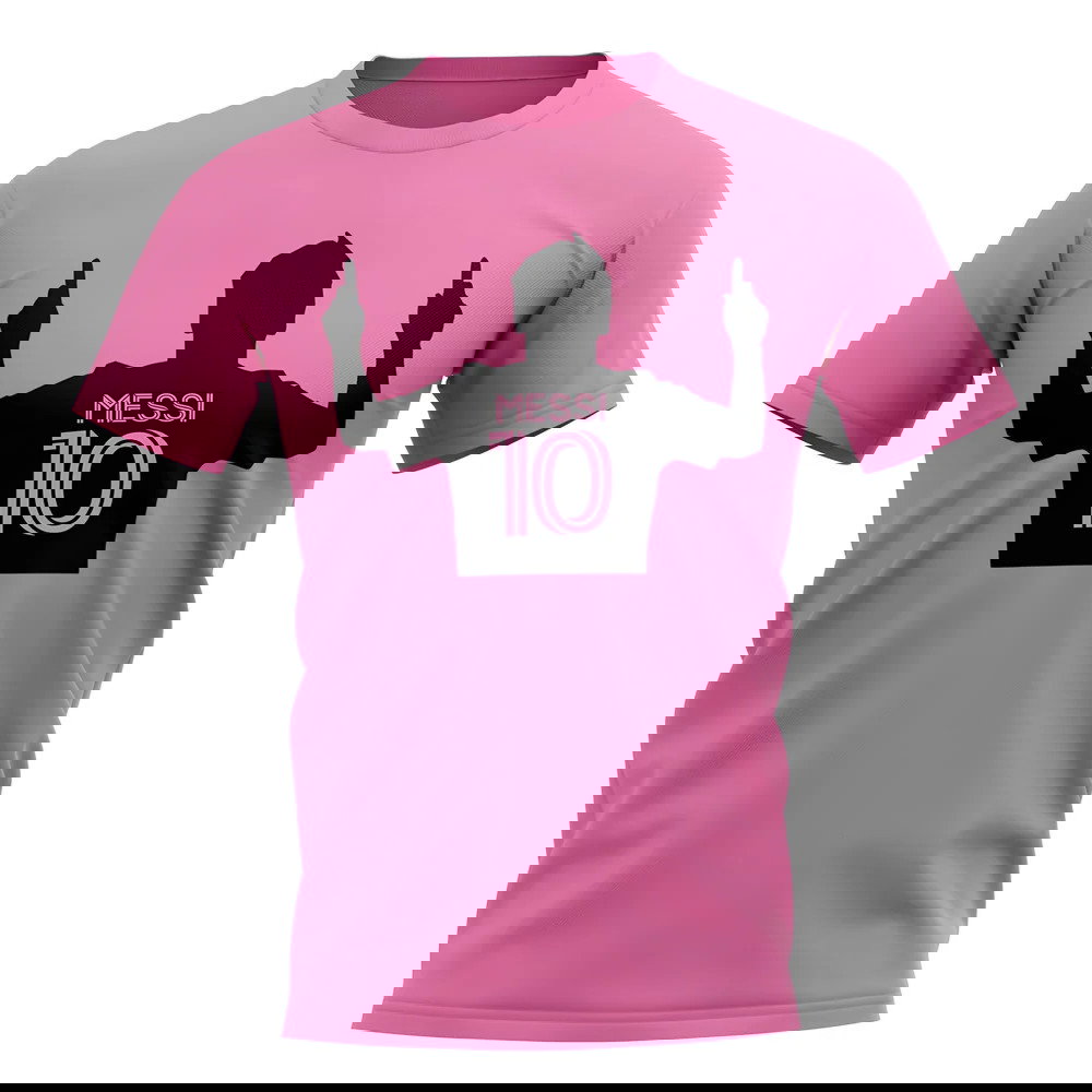 Lionel Messi Silhouette Miami T-Shirt (Pink)