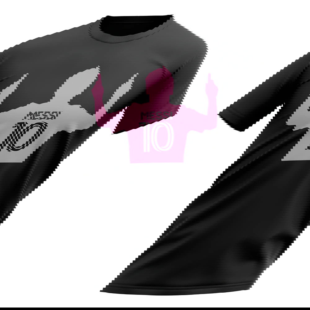 Lionel Messi Silhouette Miami T-Shirt (Black)