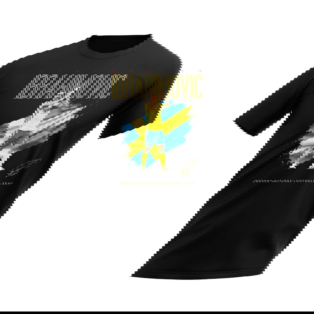Zlatan Ibrahimovic Sweden Image T-Shirt (Black)