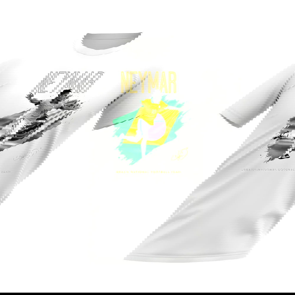 Neymar Brazil Celebration T-Shirt (White)
