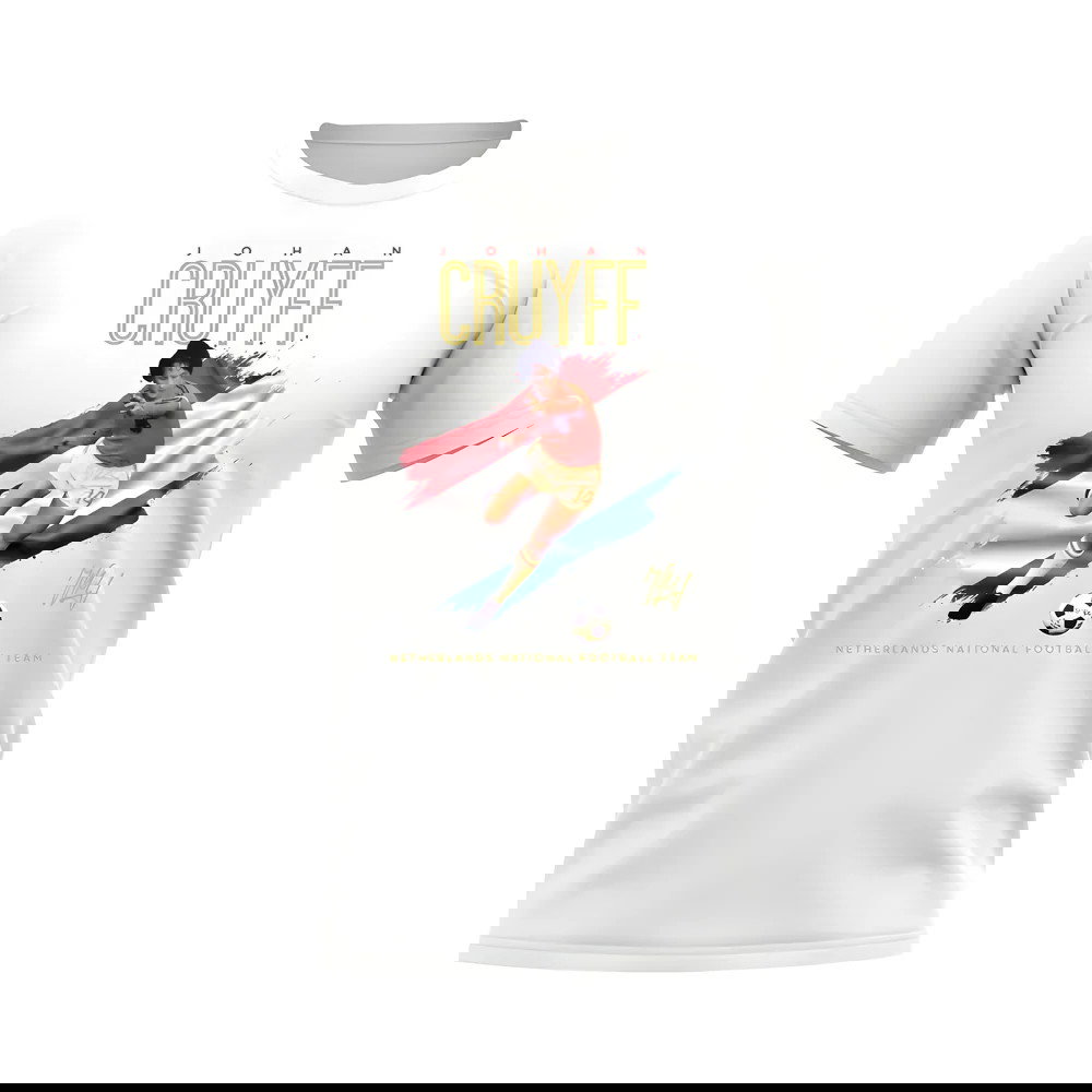 Johann Cruyff Holland Image T-Shirt (White)