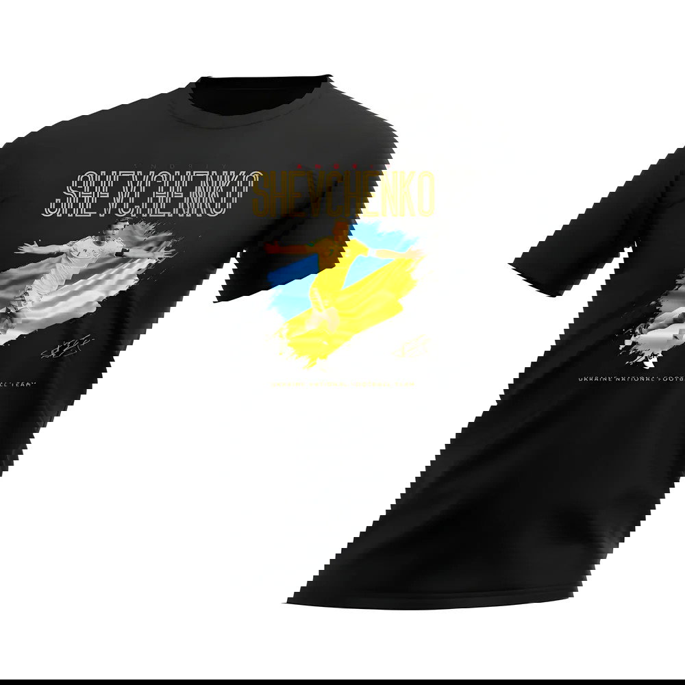 Andriy Shevchenko Ukraine Celebration T-Shirt (Black)