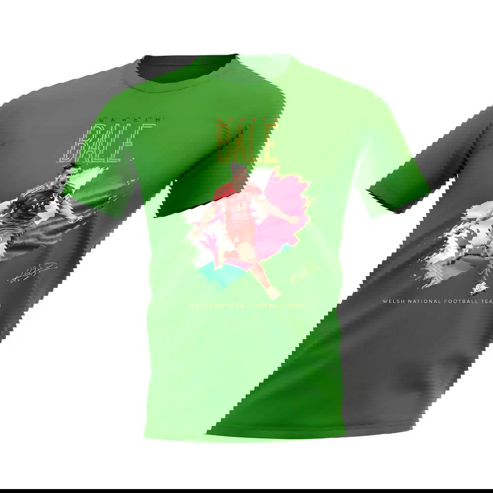 Gareth Bale Wales Celebration T-Shirt (Green)