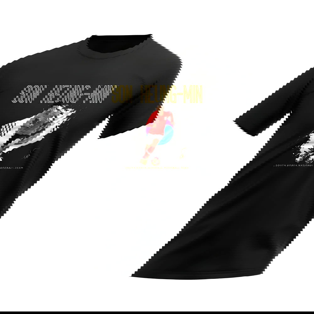 Son Heung-Min South Korea Image T-Shirt (Black)
