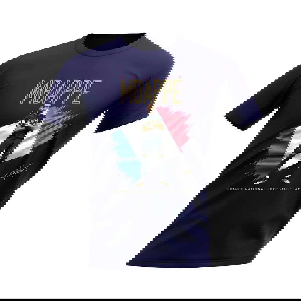 Kylian Mbappe France Celebration T-Shirt (Navy)