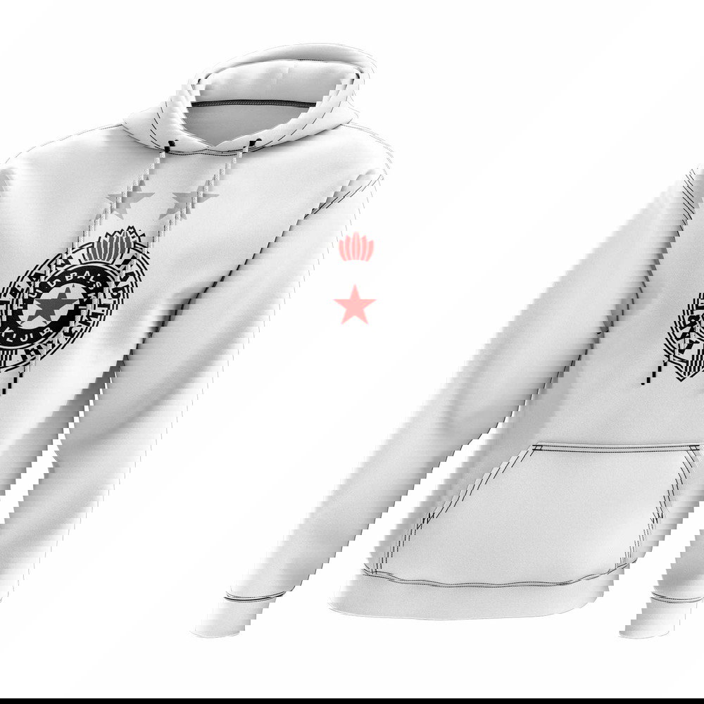 Partizan Belgrade Logo Hoody (White)