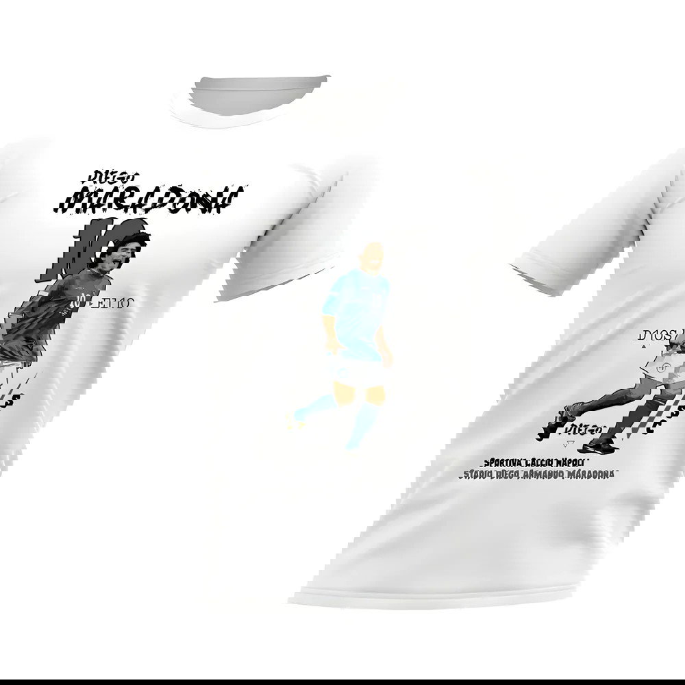 Diego Maradona Napoli Graphic T-Shirt (White)