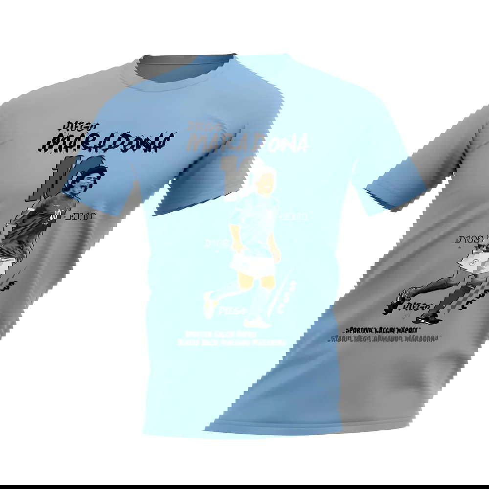 Diego Maradona Napoli Graphic T-Shirt (Sky Blue)