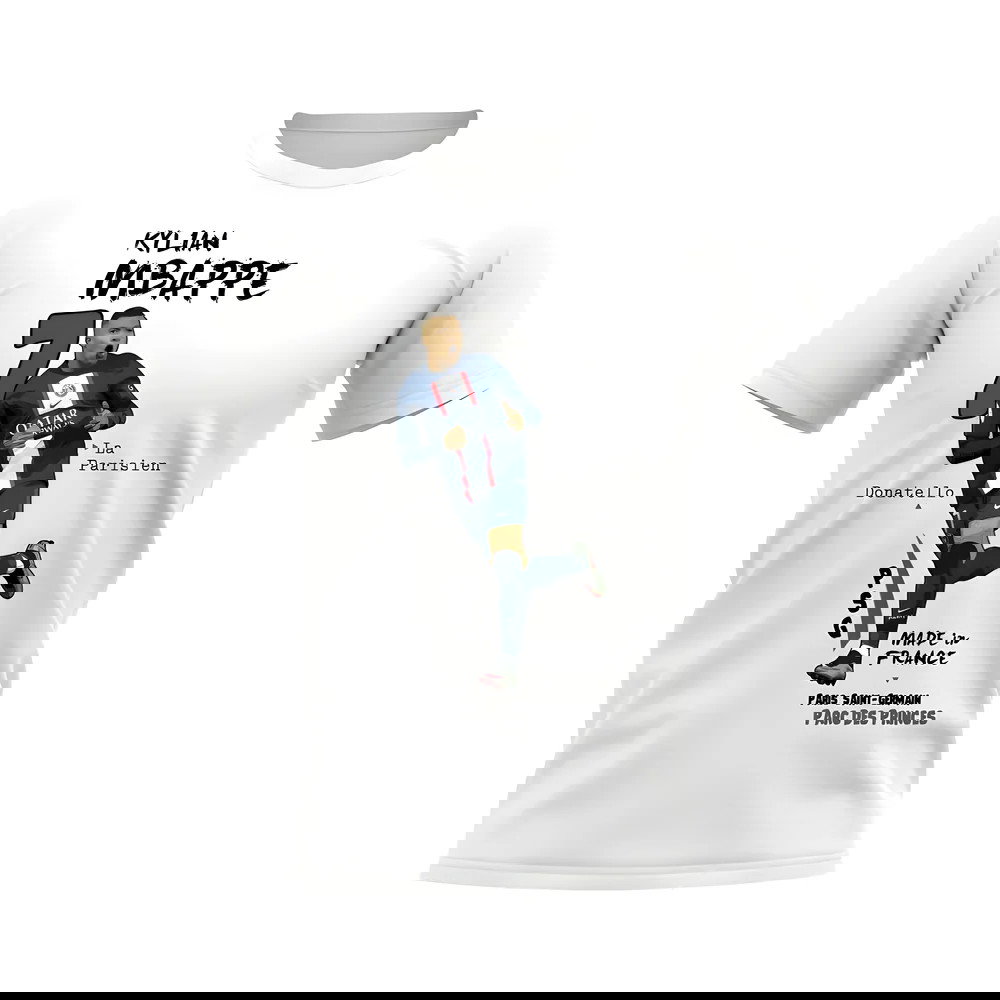 Kylian Mbappe PSG Graphic T-Shirt (White)