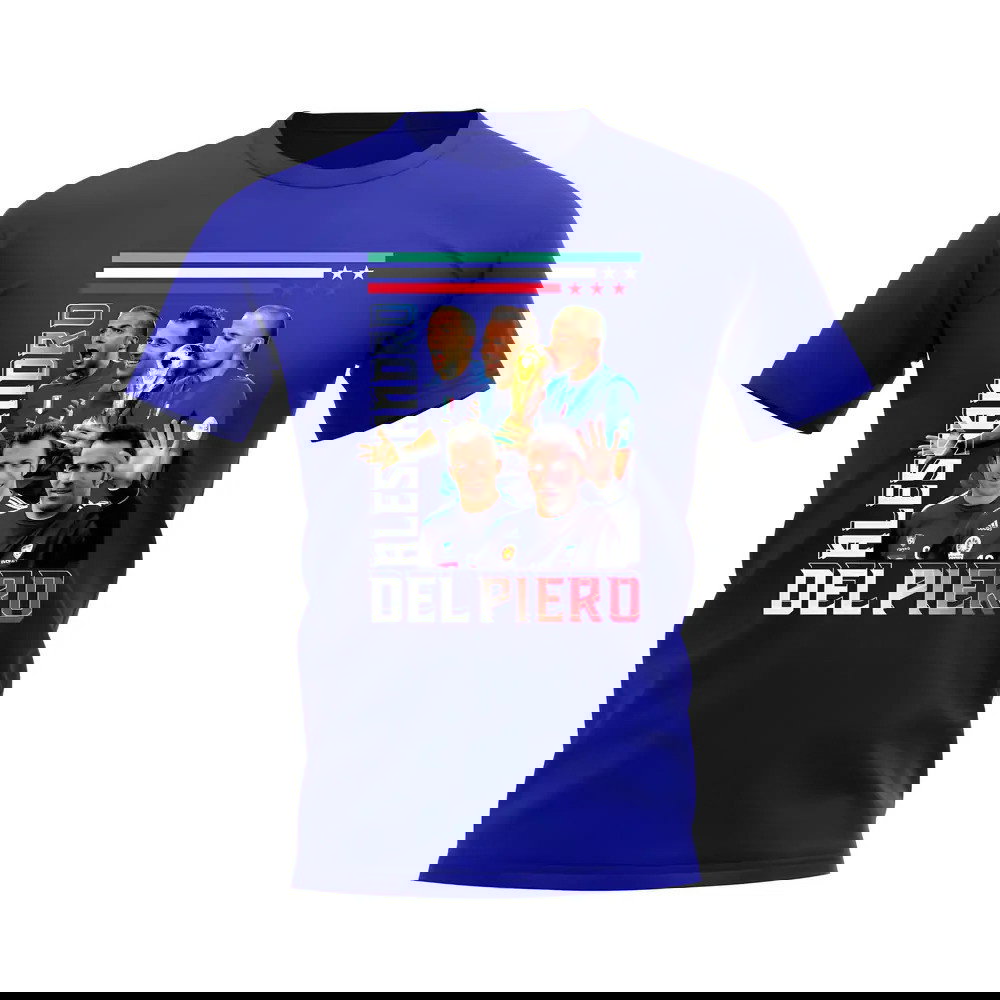 Alessandro Del Piero Italy Bootleg T-Shirt (Blue)
