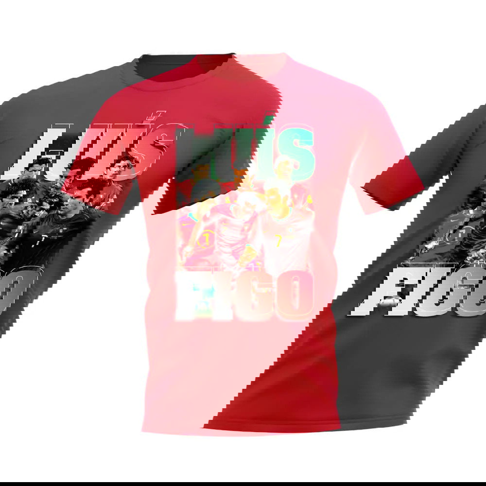 Luis Figo Portugal Bootleg T-Shirt (Red)