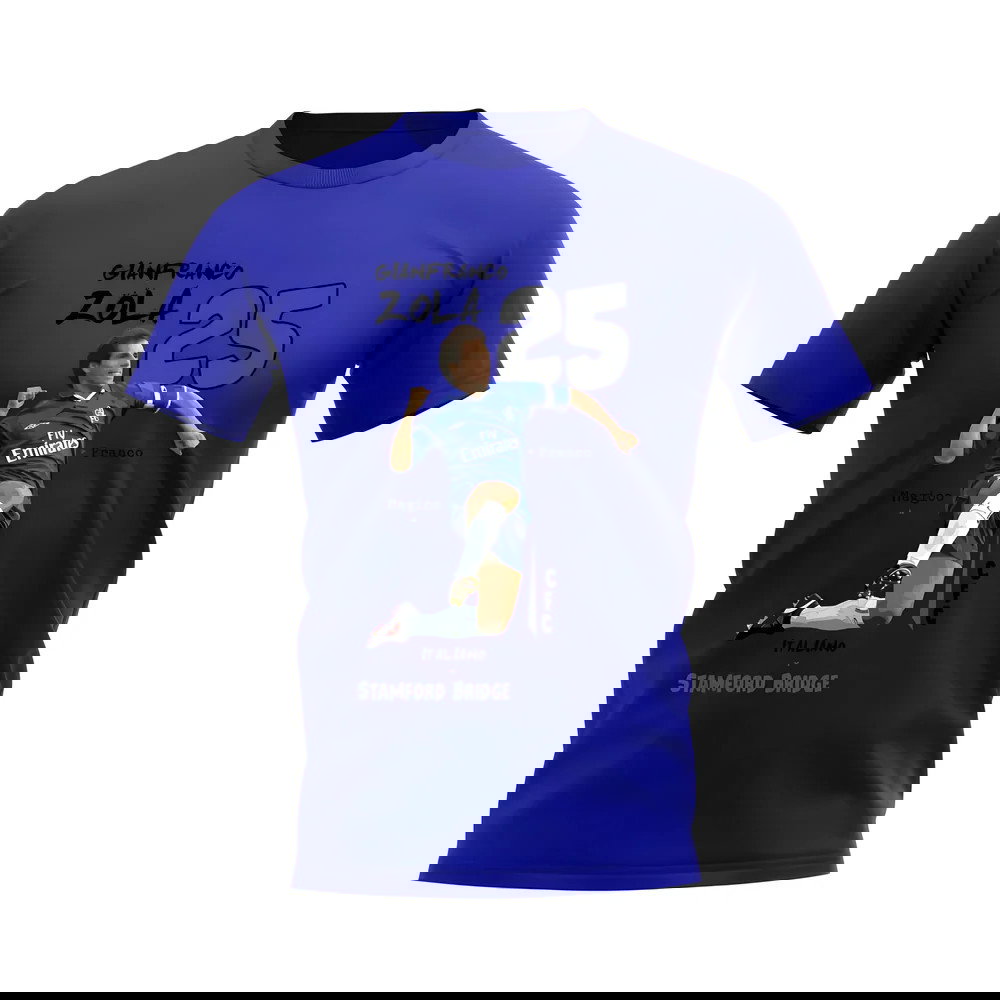 Gianfranco Zola Chelsea Graphic T-Shirt (Blue)