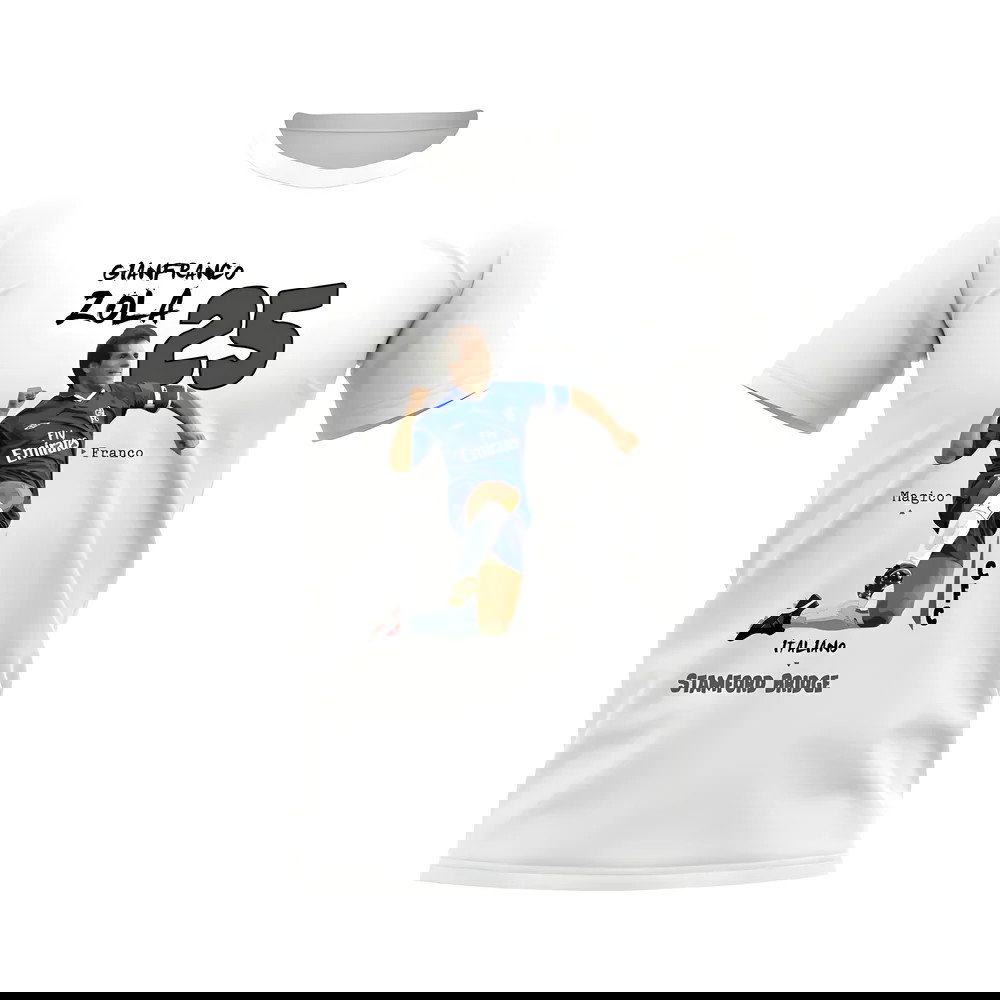 Gianfranco Zola Chelsea Graphic T-Shirt (White)