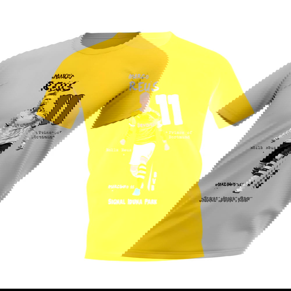 Marco Reus Borussia Dortmund Graphic T-Shirt (Yellow)