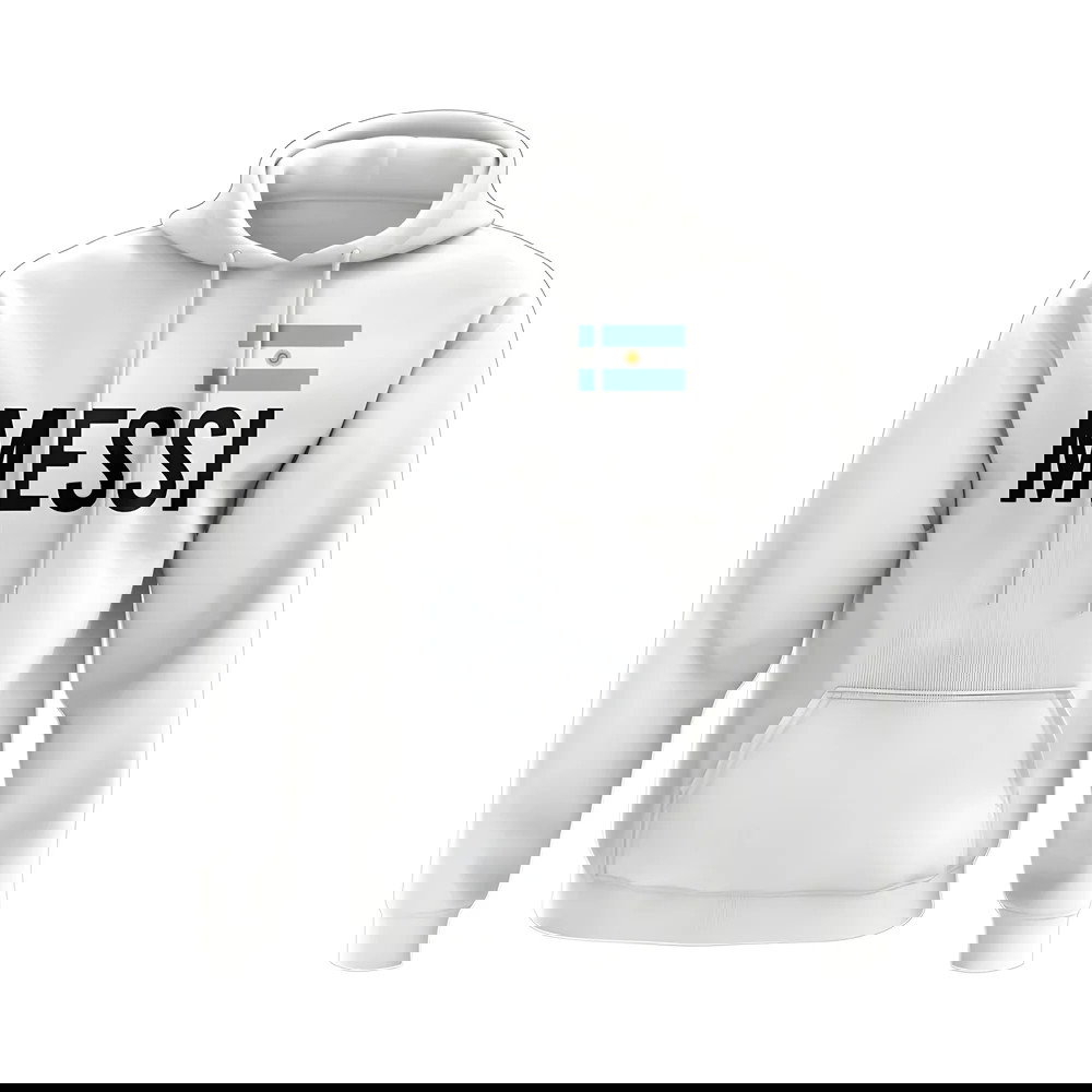 Lionel Messi Argentina Name Hoody (White)