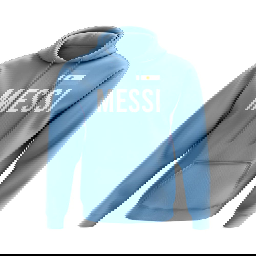 Lionel Messi Argentina Name Hoody (Sky Blue)