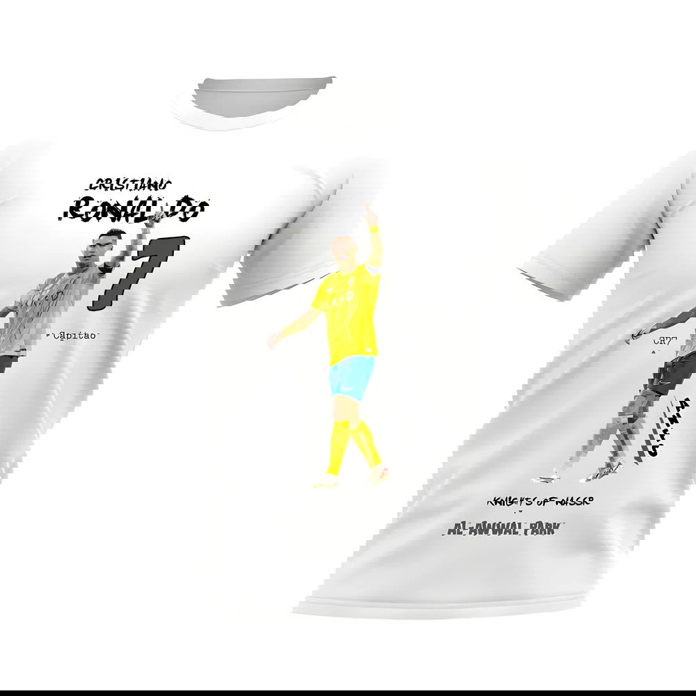Cristiano Ronaldo Al Nassr Graphic T-Shirt (White)