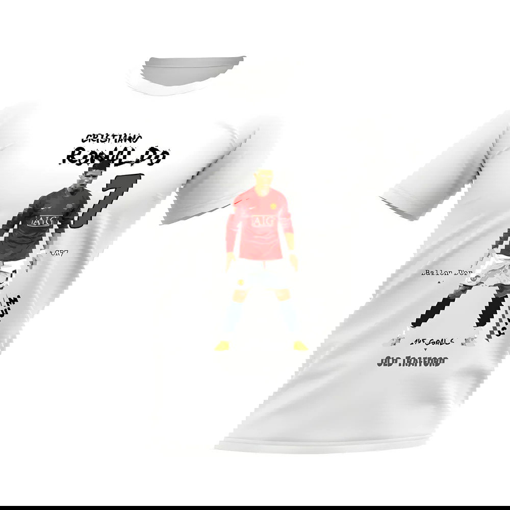 Cristiano Ronaldo Manchester United T-Shirt (White)