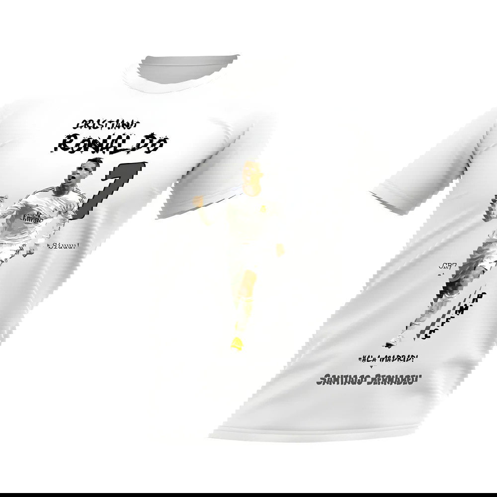 Cristiano Ronaldo Real Madrid Graphic T-Shirt (White)