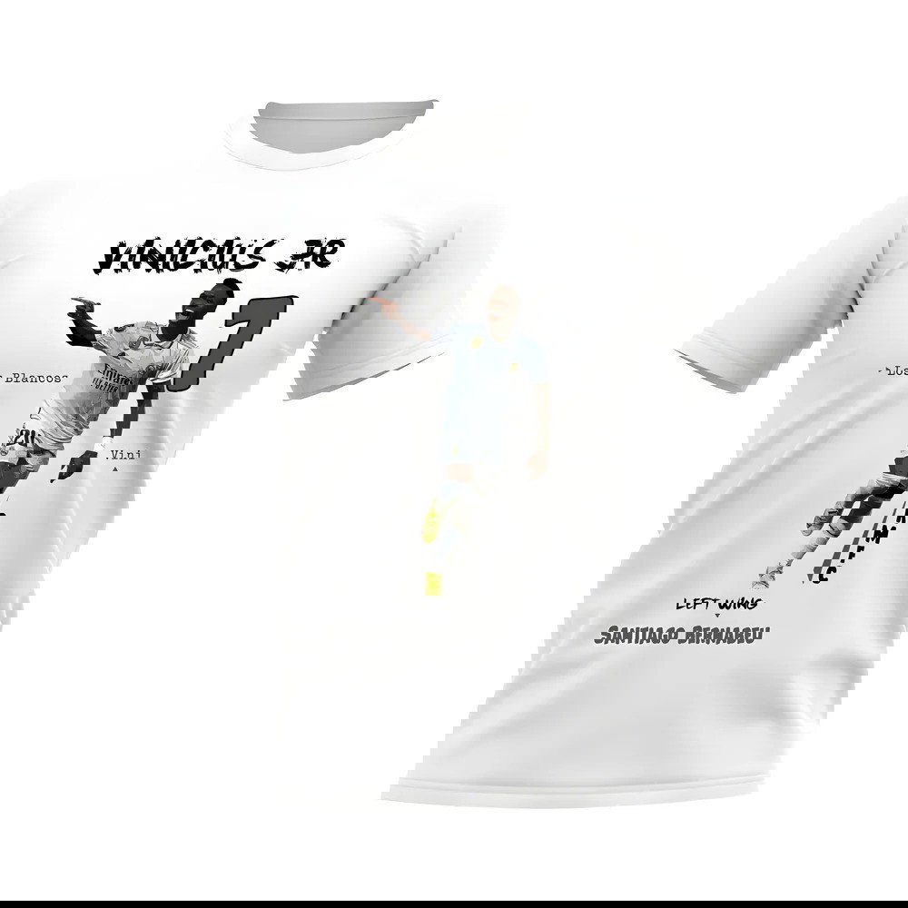 Vinicius Jr Real Madrid Graphic T-Shirt (White)