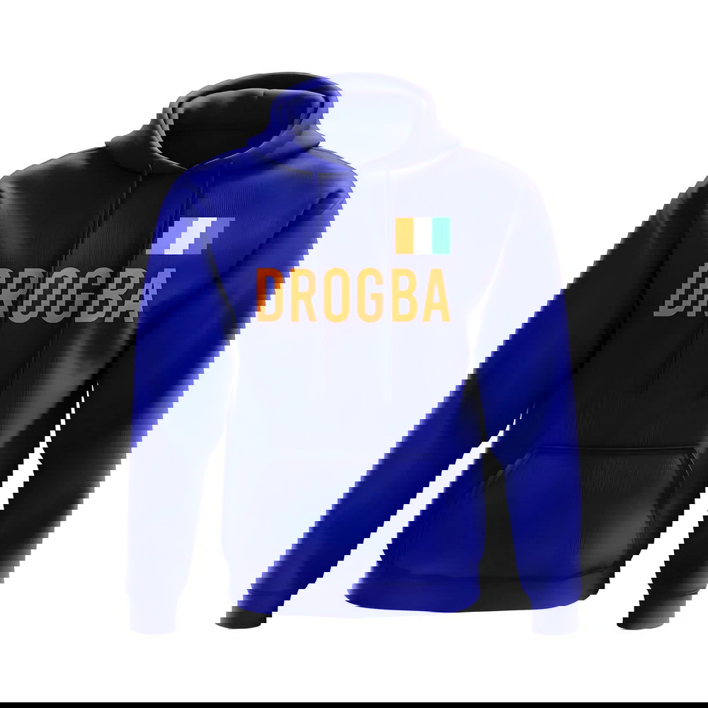 Didier Drogba Ivory Coast Name Hoody (Blue)