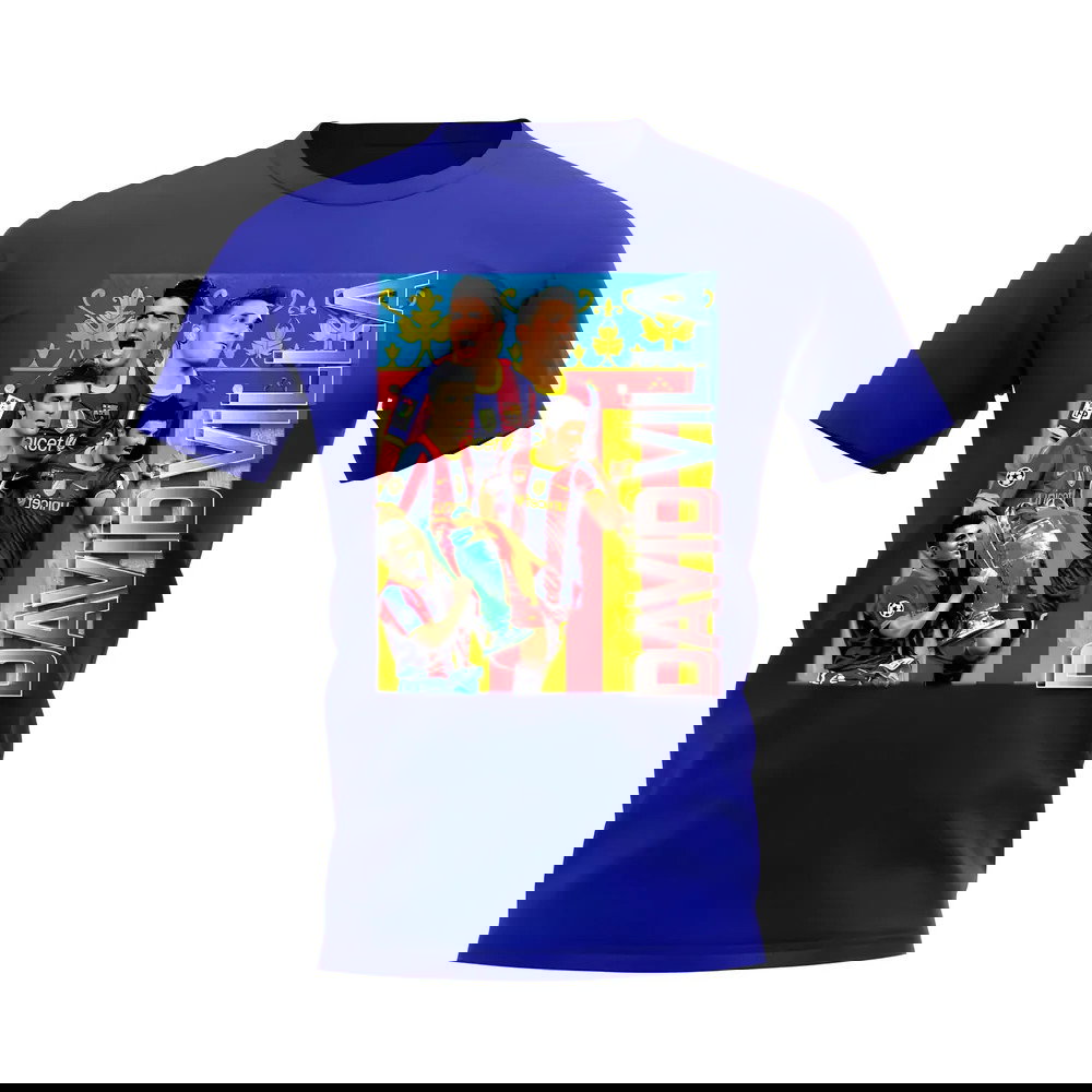 David Villa Barcelona Bootleg T-Shirt (Blue)
