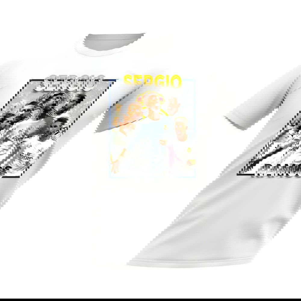 Sergio Ramos Real Madrid Bootleg T-Shirt (White)