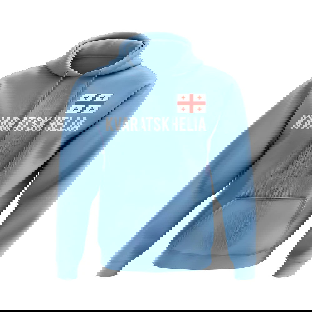 Khvicha Kvaratskhelia Georgia Name Hoody (Sky Blue)