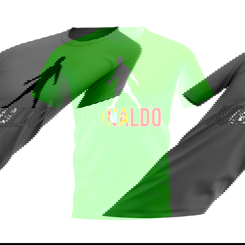 Cristiano Ronaldo Portugal Silhouette T-shirt (Green)