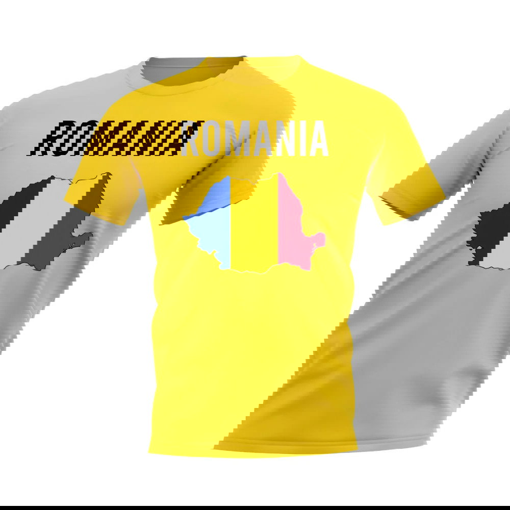 Romania Map T-shirt (Yellow)