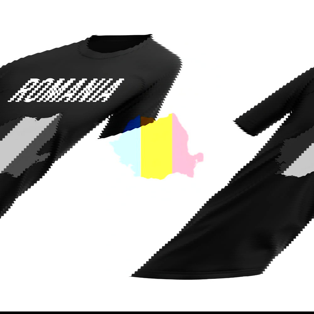 Romania Map T-shirt (Black)