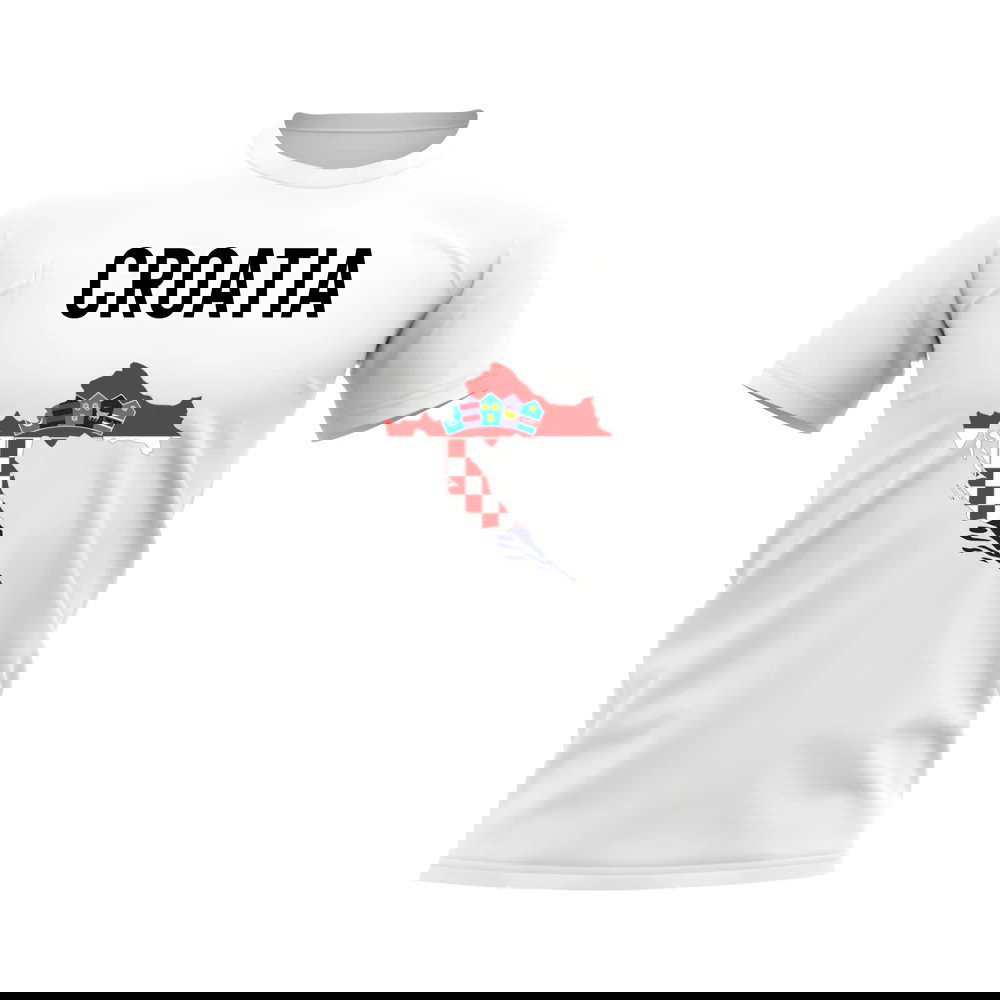 Croatia Map T-shirt (White)
