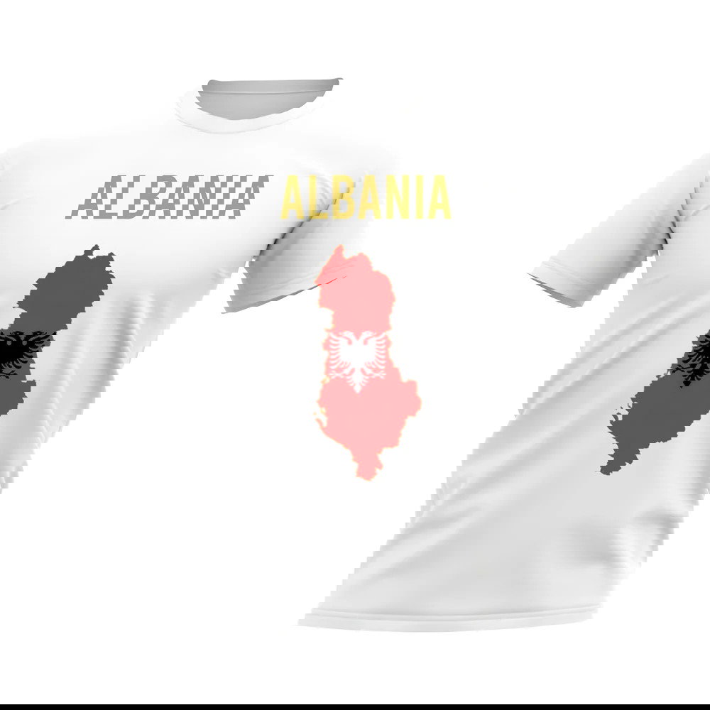 Albania Map T-shirt (White)
